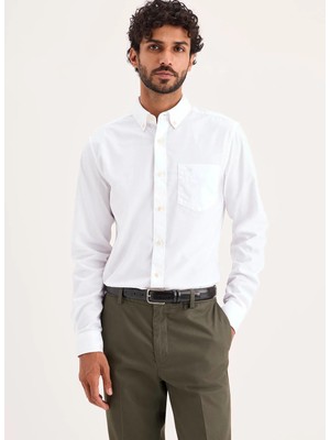 Dockers Beyaz Erkek %100 Pamuk Gömlek A6932-0008