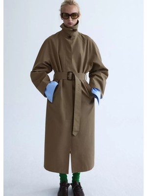 Mango Kemerli Oversize Trençkot