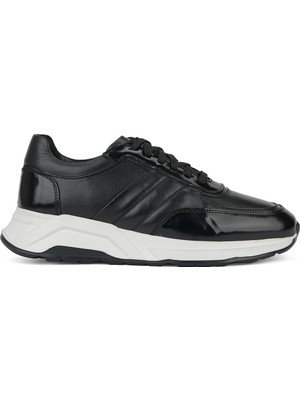 Ziya, Erkek Hakiki Deri Günlük Sneaker 161983Z789 Siyah