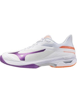 Mizuno Wave Exceed Court Ac Kadın Tenis Ayakkabısı Beyaz / Mor