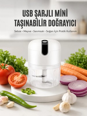 Skygo Rondo Doğrayıcı 250 ml Taşınabilir USB Şarjlı Pratik El Rondo Blender Yeni Nesil