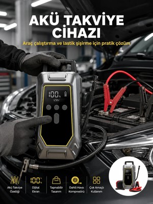 Astraltech Araç Kullanıcıları Için Çok Fonksiyonlu Akü Takviye Cihazı