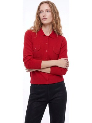Fabrika Kırmızı Kadın Hırka F6WL-HRK0047