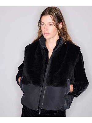 İpekyol Kumaş Mix Bomber Yelek IW6260007113001