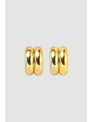 Gusto Kabartmalı Küpe - Gold