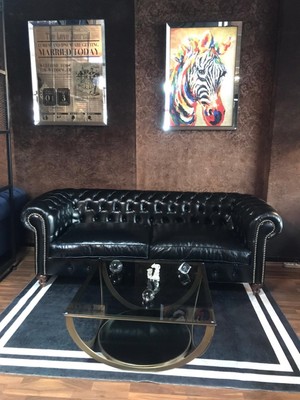 3A Mobilya Hakiki Deri Lanchester Chesterfield