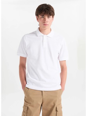 Dockers Beyaz Erkek Regular Fit Polo T-Shirt D261002
