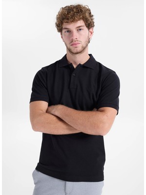 Dockers Siyah Erkek Regular Fit %100 Pamuk Polo T-Shirt D261002