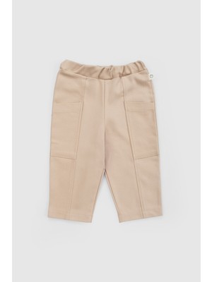 Little Gusto Gabardin Bebek Pantolon Bej