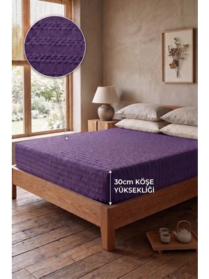 Miabella Home  Çift Kişilik Lastikli Çarşaf %100 Pamuk Armürlü Fitted Yumuşak Dokulu Tek Kişilik Lastikli Çarşaf