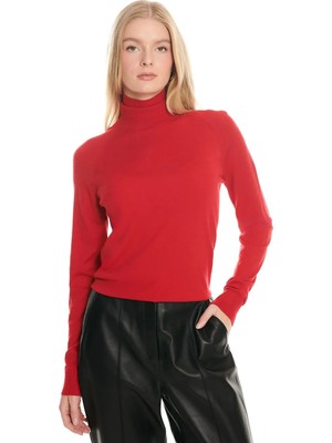 Ted Baker Kırmızı Kadın Balıkçı Yaka Kazak TBWRKW1014