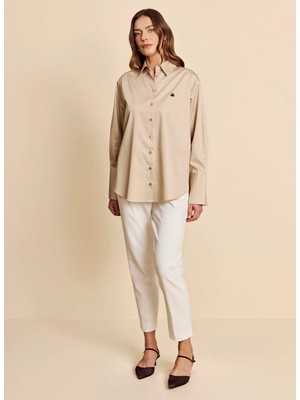 Brooks Brothers Ekru Kadın Pantolon BBFW26FPT013