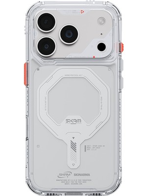 iPhone 18 Pro Max Kılıf M-Safe Özellikli Şeffaf Airbagli Skinarma Saido Mag-Charge Kapak Şeffaf