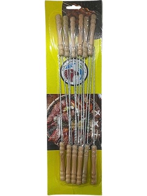 TeknoKapsül Ahşap Saplı Metal Çöp Şiş