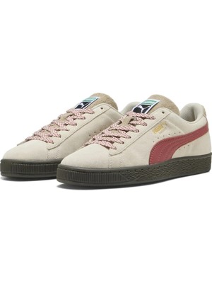 Puma Unisex Bej Puma Suede Fuzzy Bej Süet Unisex Günlük Spor Ayakkabı