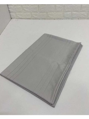 TeknoKapsül Çizgili Tek Masa Örtüsü Colber 160X220CM Gri