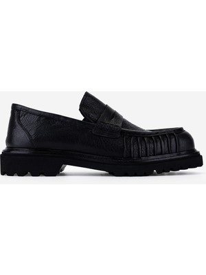 Valmenti Erkek Hakiki Deri Siyah Loafer Ayakkabı 771 88122 Erk Ayk SK26-27 Sıyah