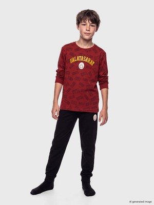 Lcw Kids Kırmızı Galatasaray Lisanslı Erkek Çocuk Pijama Takım