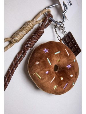 It's Basic Kahve Donut ve Çikolata Detaylı Çoklu Charm Anahtarlık Çanta Kıyafet ve Telefon Aksesuarı