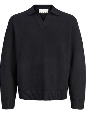 Jack & Jones Erkek Loose Fit Split Yaka Triko Polo Üst - Legacy