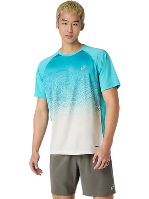 Asics  Road Fade Erkek Mavi Koşu T-Shirt 2011D512-402