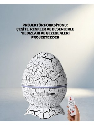 Hsc Bilişim Galaksi Projektör ve Sesli Uyku Makinesi 19 Fonksiyonlu