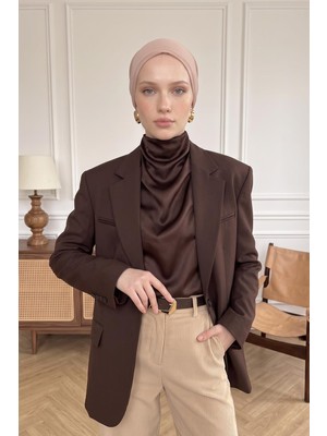 Aisha's Design Arka Büzgü Detaylı Şifon BONE,B-102S