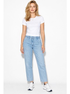 Vena Kadın Marla Sky Blue Yüksek Bel Slouchy Jogger Pantolon-Sky Blue