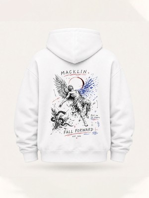 Macklin x Fall Forward Sırt Baskılı Oversize Hoodie