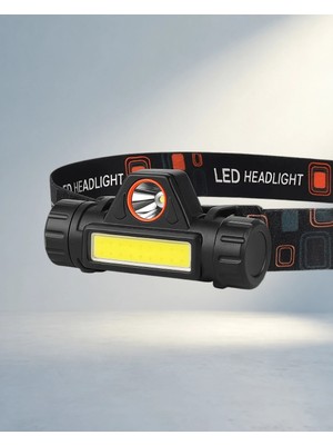 TKÇ Ergonomik Şarjlı LED Kafa Lambası Uzun Mesafe Ortam