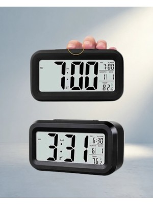 TKÇ Modern Sensörlü Dijital Masa Saati Alarm ve Sıcaklık Ölçer