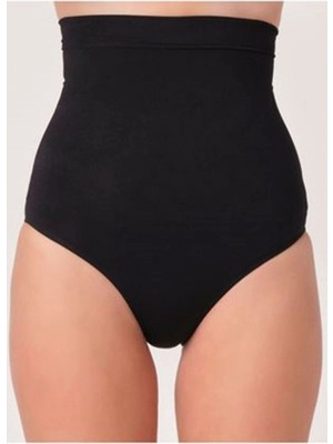 Pileli Store Siyah Kadın Dikişsiz Slip Korse - 780
