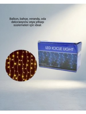 TKÇ Şelale LED Işık 4 Metre Dış Mekan Iç Mekan Uyumlu