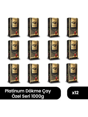 Efor Platinum Siyah Dökme Çay Özel Seri 1.000 gr x 12 Adet