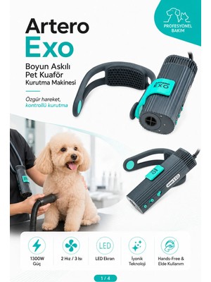 Artero Exo Boyun Askılı Köpek Kurutma Makinesi Antrasit