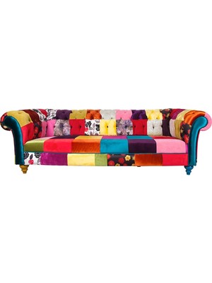 3A Mobilya Patchwork Chesterfield Kanepe