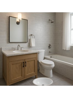 Turavit Hilton Oval Tezgâh Altı Batarya Deliksiz Beyaz Lavabo 5017 - 37X47 cm