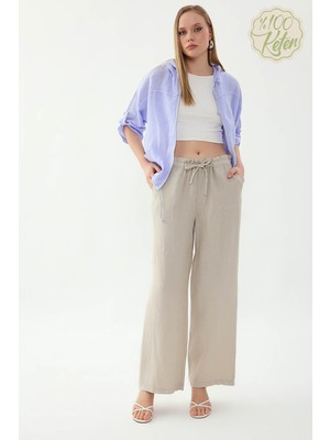 Vitrin %100 Keten Beli Bağcıklı Pantolon