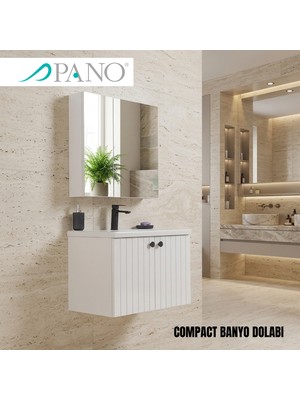 Pano Compact Asma Banyo Dolabı 80 cm Beyaz