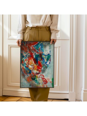 Pegziz Soyut Modern Sanat Çerçeveli Sanat Poster Duvar Dekoru