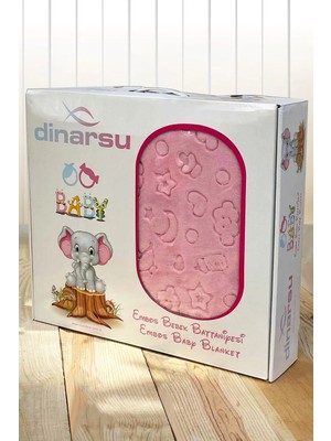 Dinarsu Embos Pembe Bebek Battaniyesi