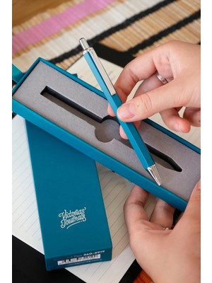 Victoria's Journals Premium Tükenmez Kalem – Metal Gövde, Mavi Yazım, Özel Hediye Kutulu