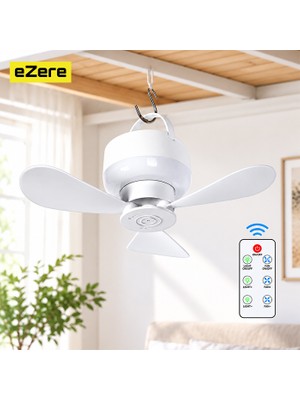 Ezere Aerosnap LED Kamp Tavan Fanı ve Taşınabilir Şarjlı Tavan Vantilatörü