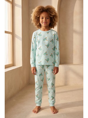 Katia & Bony Çocuk Fil Desenli Paketli Pijama Takımı Yeşil