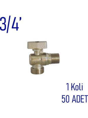 3/4' Mini Çamaşır Makina Musluğu, 50 Adet