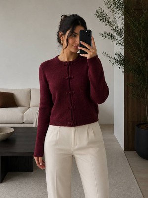 Benevento Clothing Çin Düğmeli Şık Tasarım Hırka