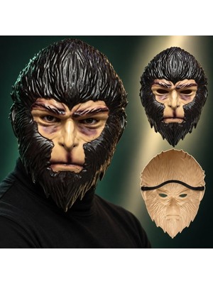 Ett Maymun Kral Wukong Plastik Yüz Maskesi