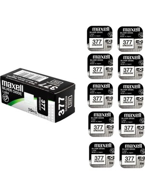 Maxell 377 SR626SW 1.55V Saat Pili 10'lu