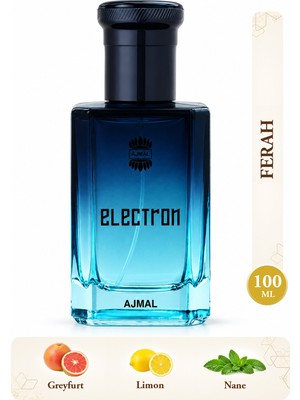 Ajmal Electron Edp Erkek Parfüm 100 ml | Ferah ve Amberli | Limon, Greyfurt, Nane, Tonka Fasulyesi
