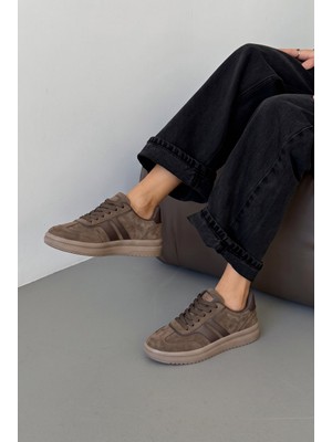 v.s.h velvet  Rota Kadın Kahverengi-Kahve Sneaker Spor Ayakkabı - Kadın Günlük Ayakkabı